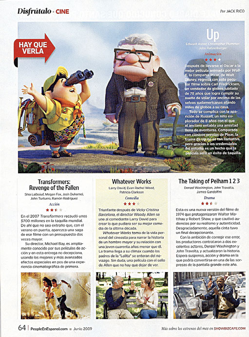 People en Espanol magazine page with Jack Rico work