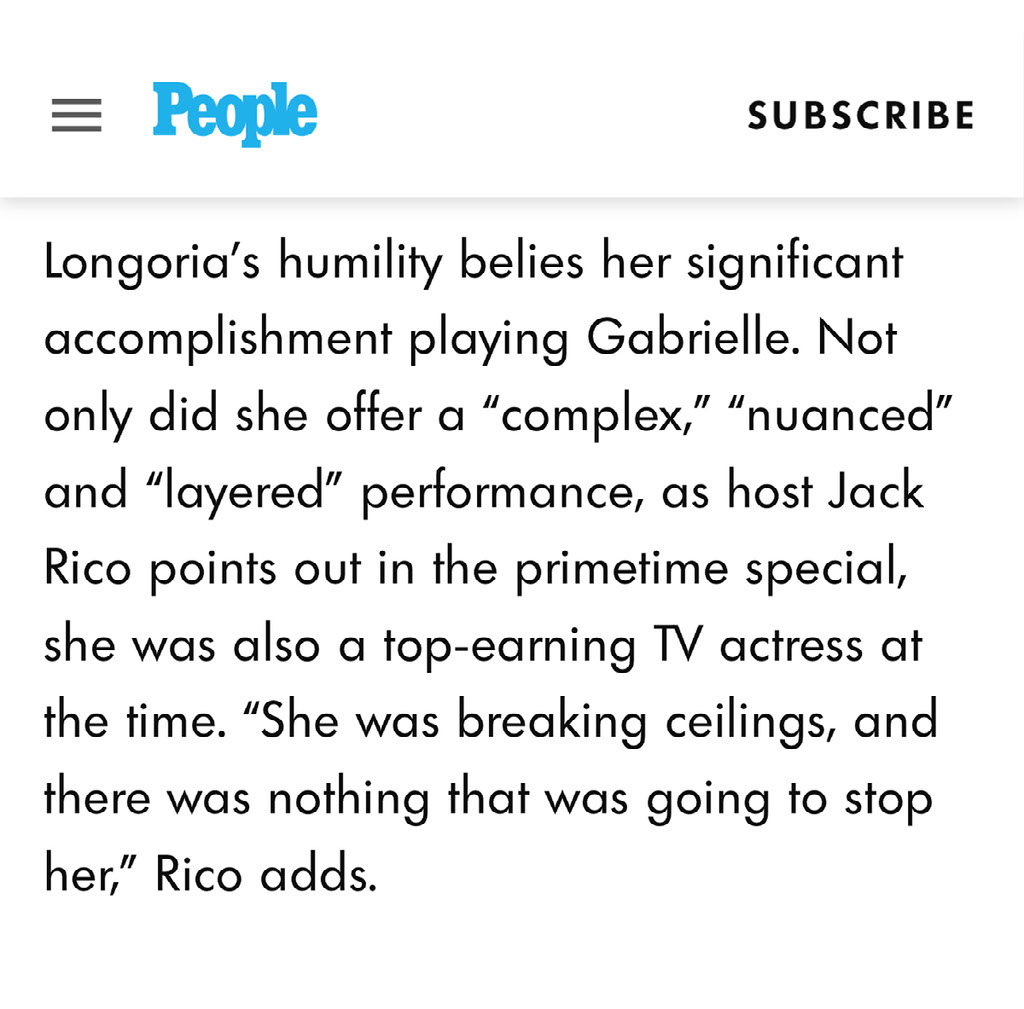 People article excerpt quoting Jack Rico about Eva Longoria and representation