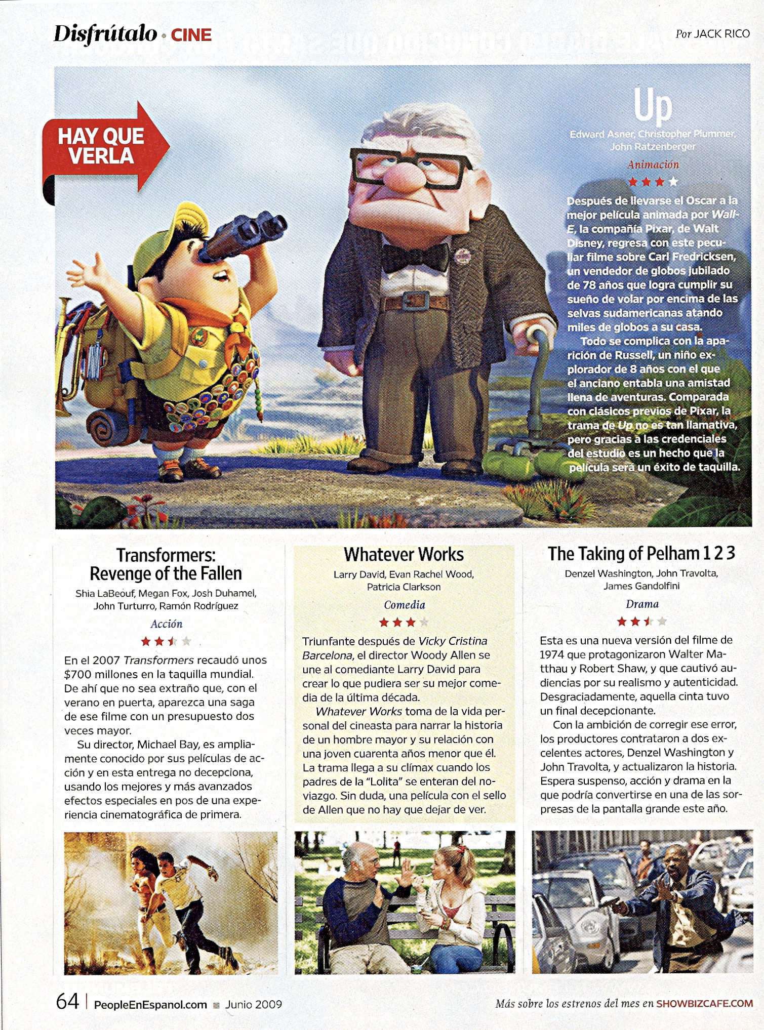 People en Espanol magazine page with Jack Rico work
